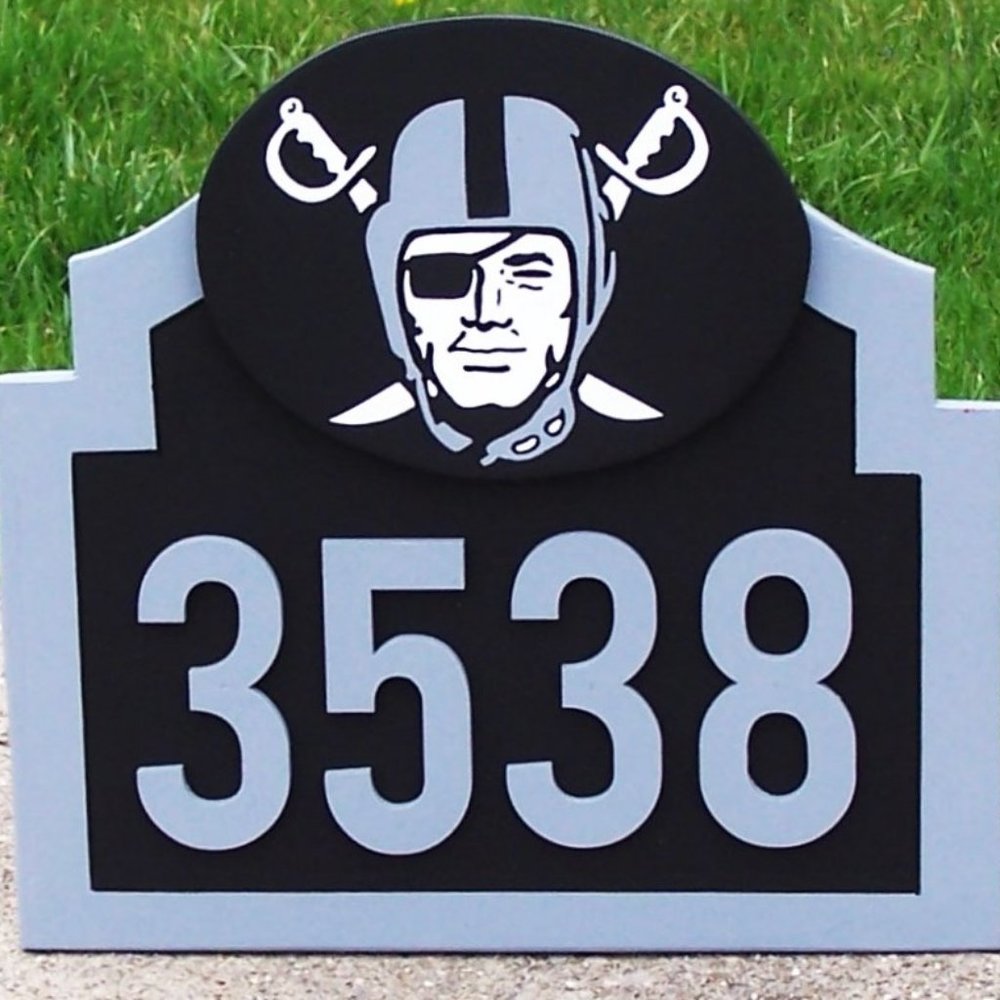 Las Vegas Raiders Address Sign for your home (with your address (NEW)